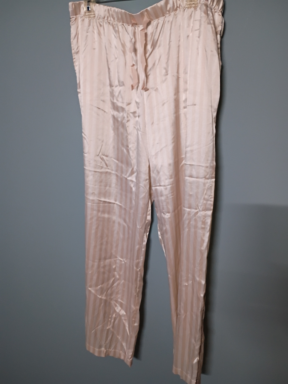 Victoria's Secret Satin Pajama Pants and Top in Blush Pink